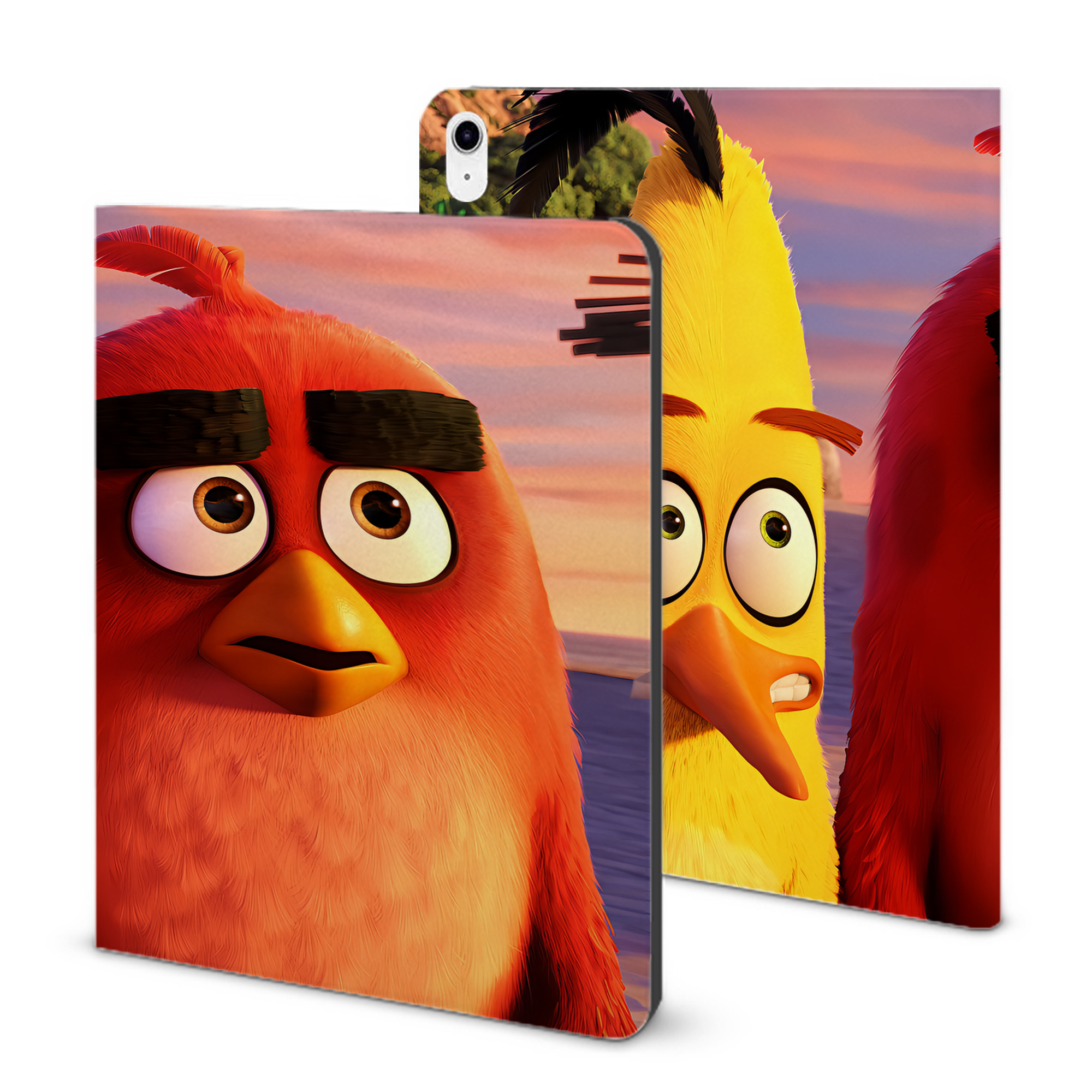 （画像用） Angry Birds アングリーバード IPad ケース ブック型 PUレザー TPU 耐衝撃 軽量 薄型 ペン収納なし 全面保護 IPad 各モデル対応